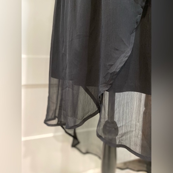 No Boundaries Black Sundress Women’s Large Spaghetti Strap High-Low Hem - Picture 7 of 8